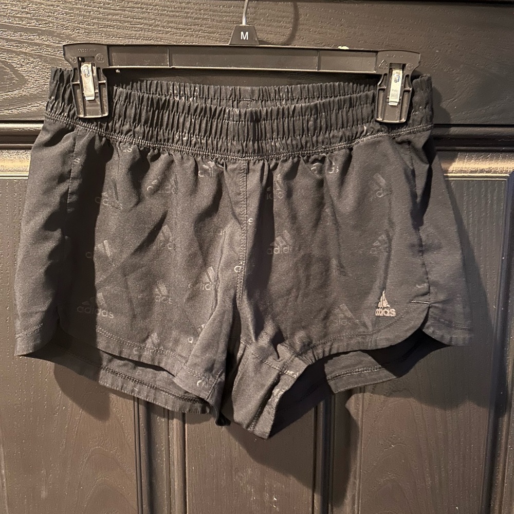 Adidas Black Athletic Shorts Lightweight Elastic Waist